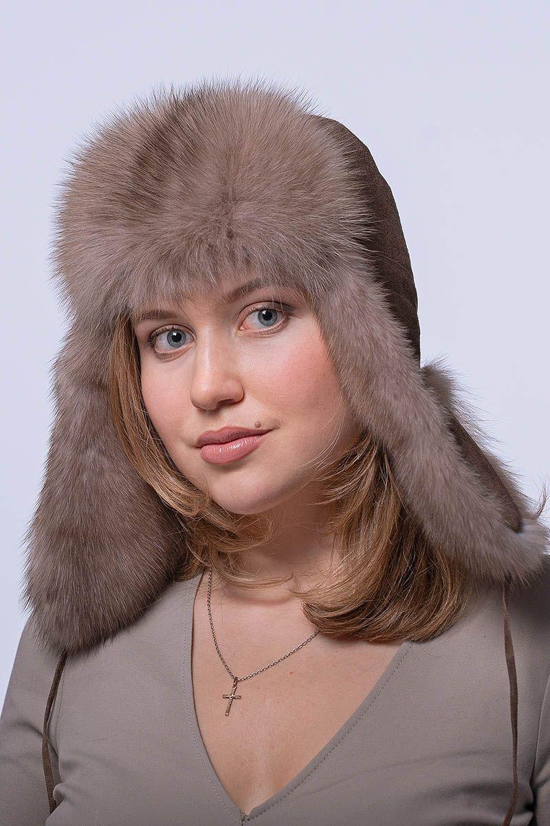 Ушанка с отделкой из соболя фото