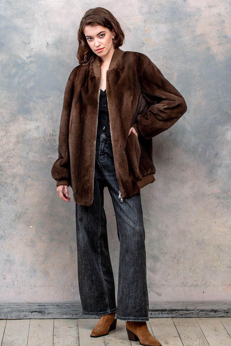 Норковый бомбер фото