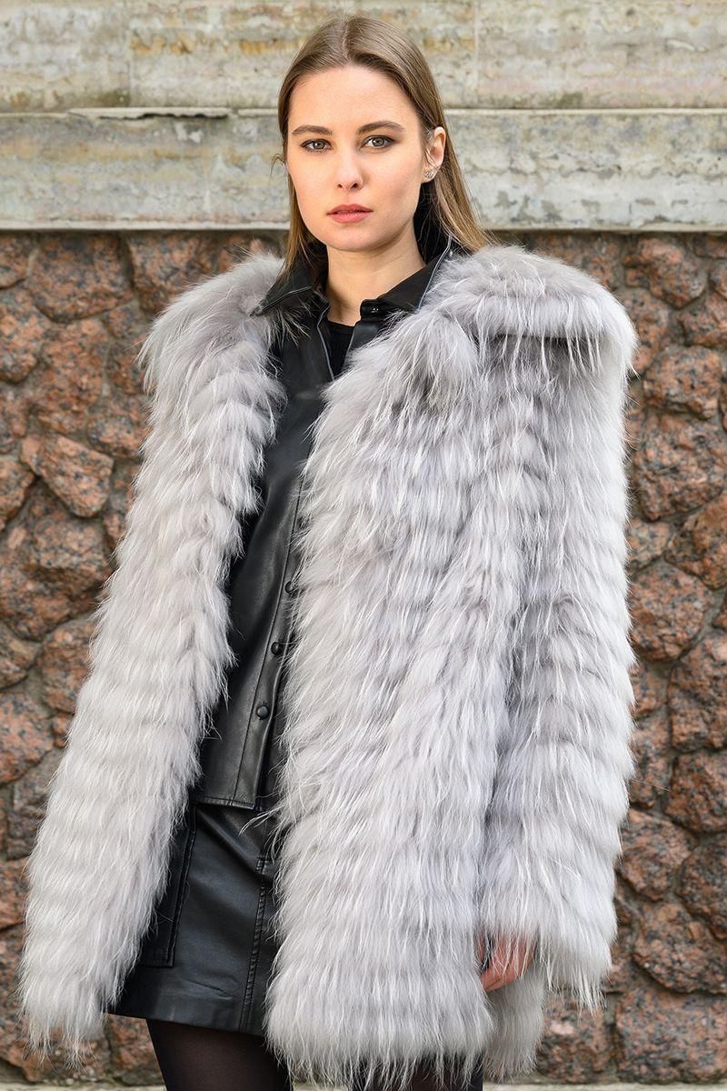 Шуба из лисы фото