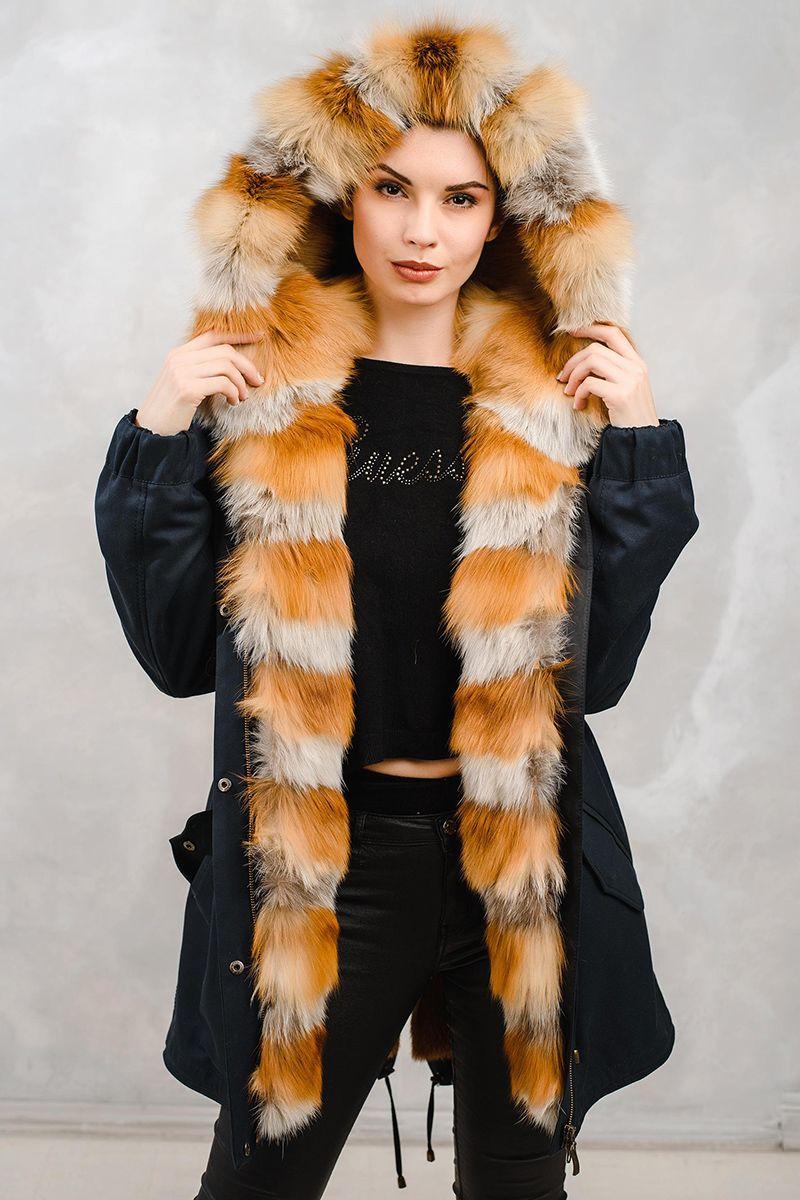 Парка из лисы фото