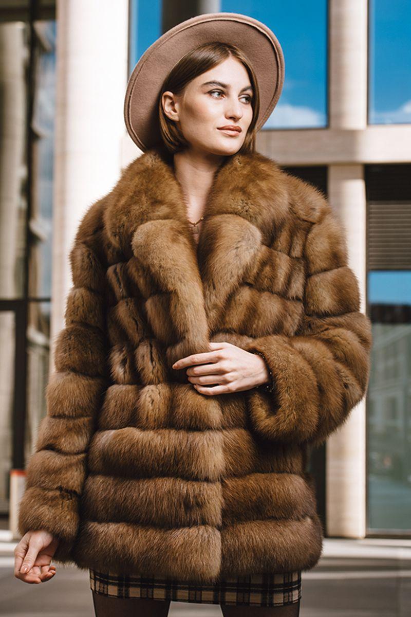 Куртка из меха куницы фото