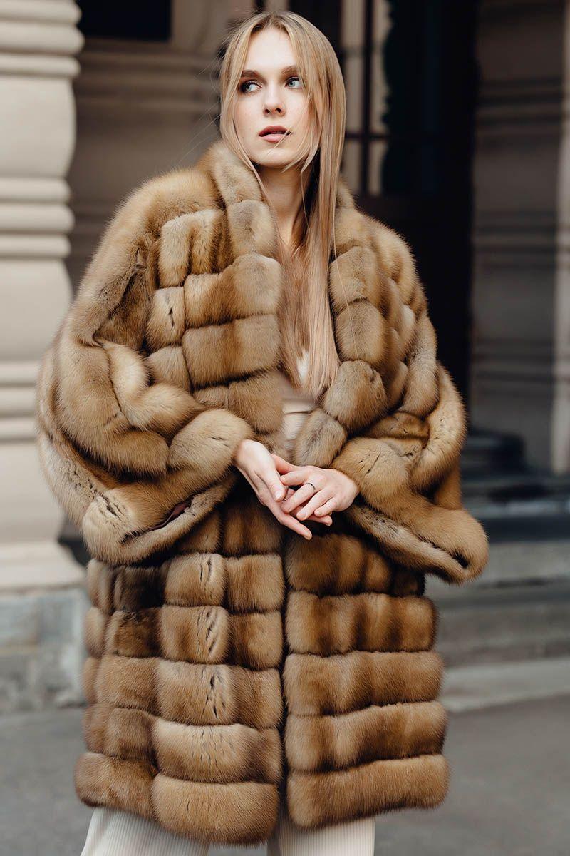 Шуба из куницы фото