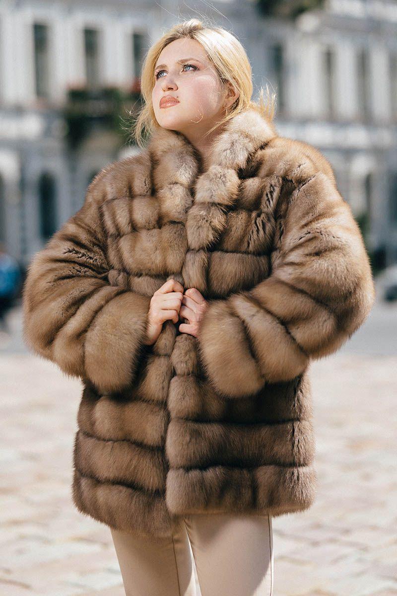 Шуба из куницы фото