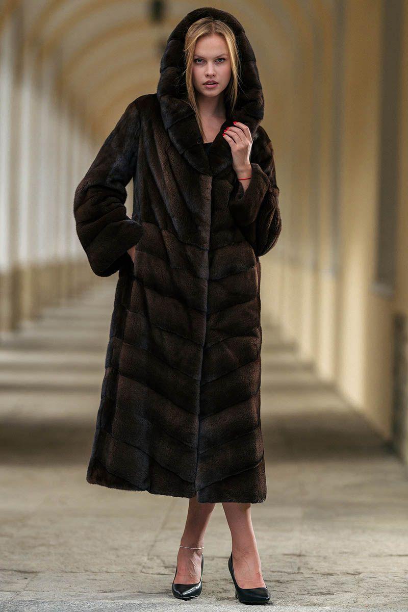 Шуба из норки фото