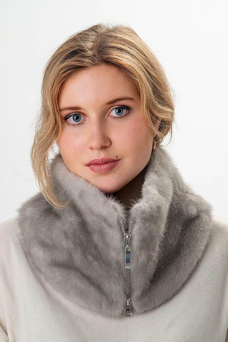 Норковый шарф-хомут фото