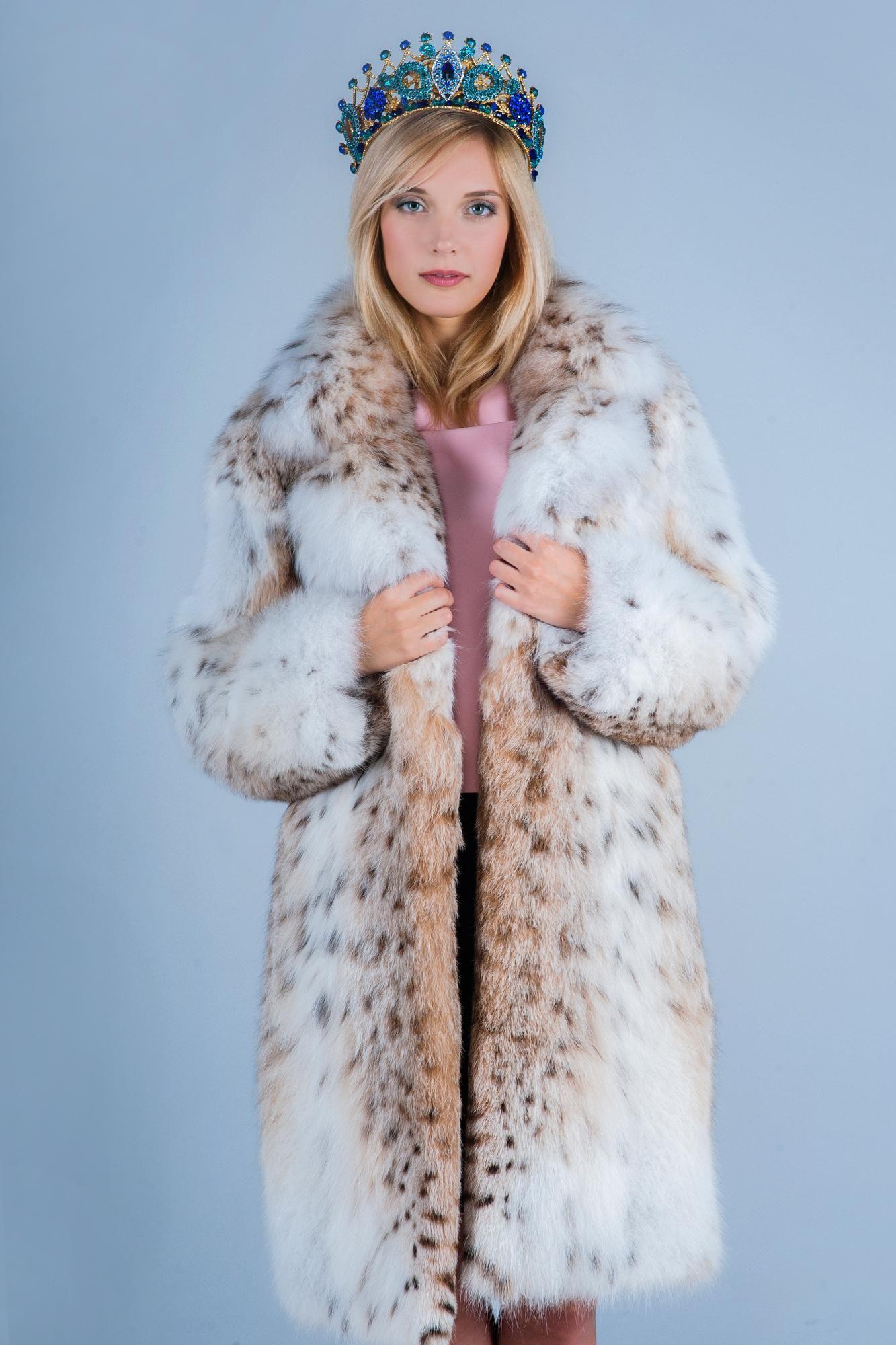Шуба из меха рыси фото