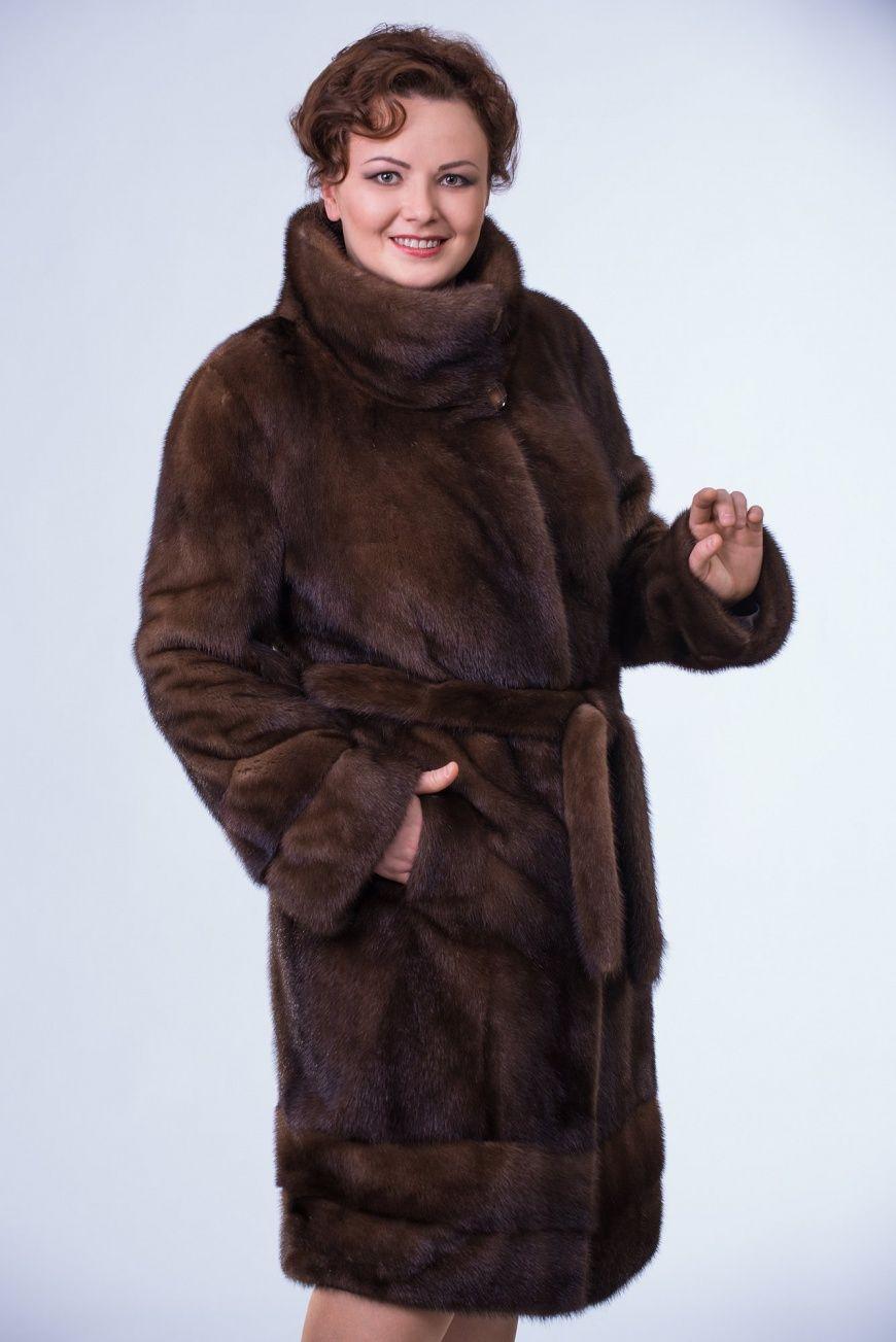 Пальто женское из меха норки фото