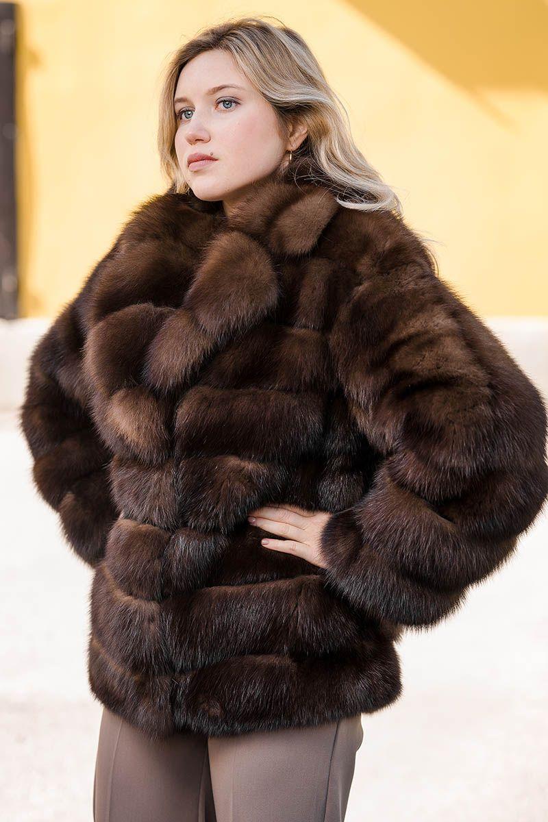 Куртка из меха куницы фото