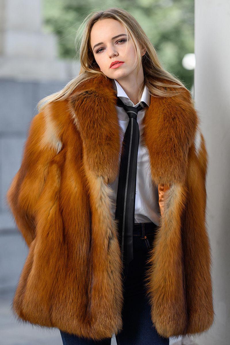 Шуба из лисы фото