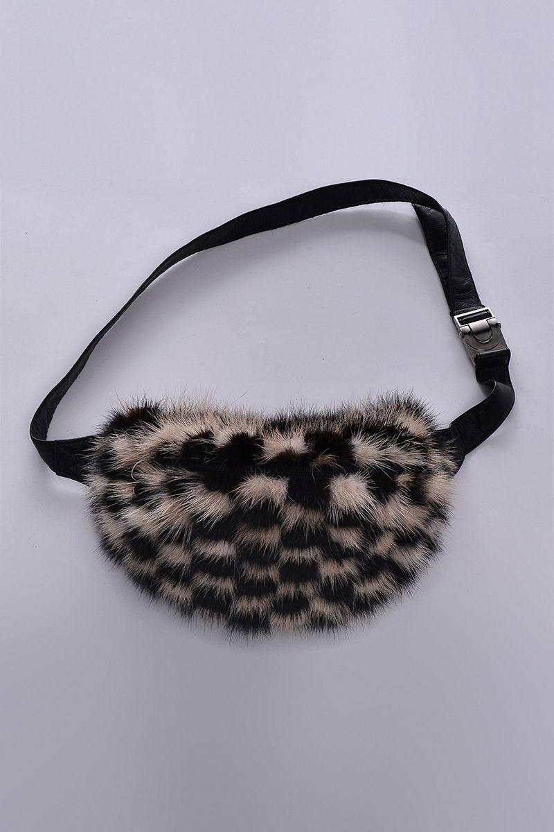 Сумка-пояс из натурального меха норки фото