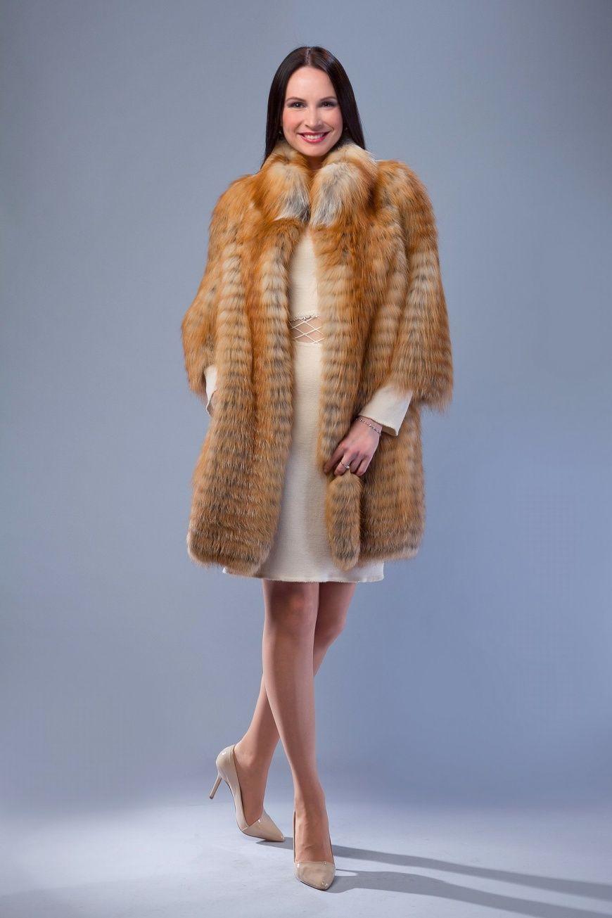 Жакет из меха лисы фото