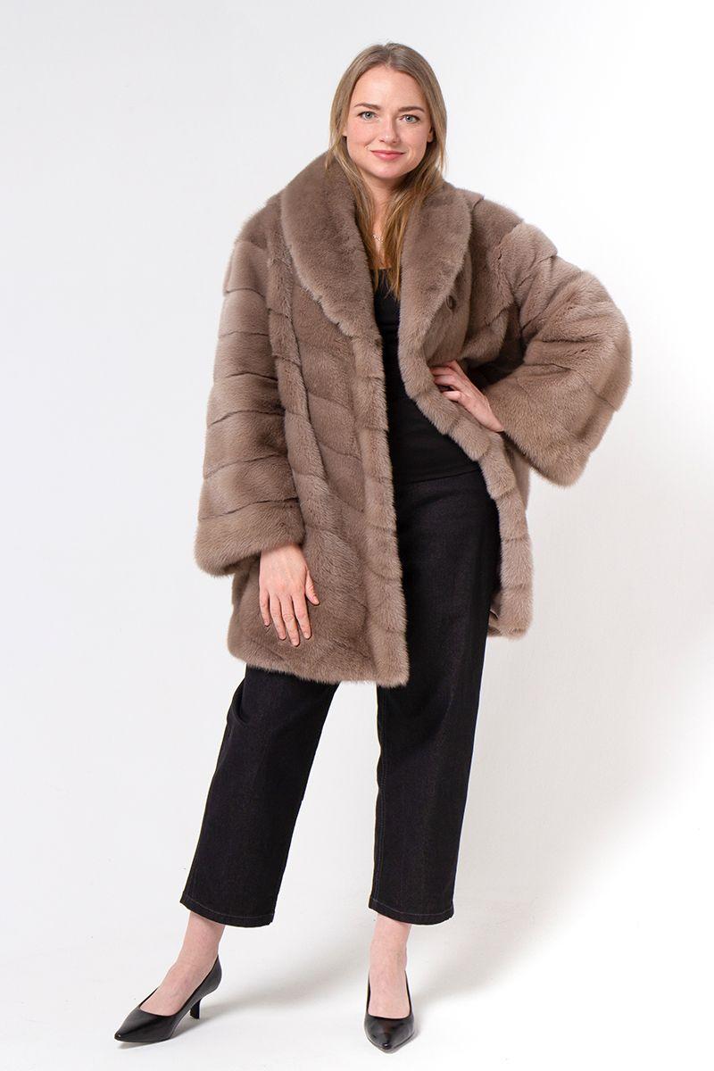 Шуба из норки фото