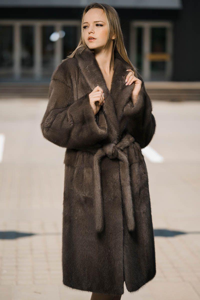 Шуба из норки фото