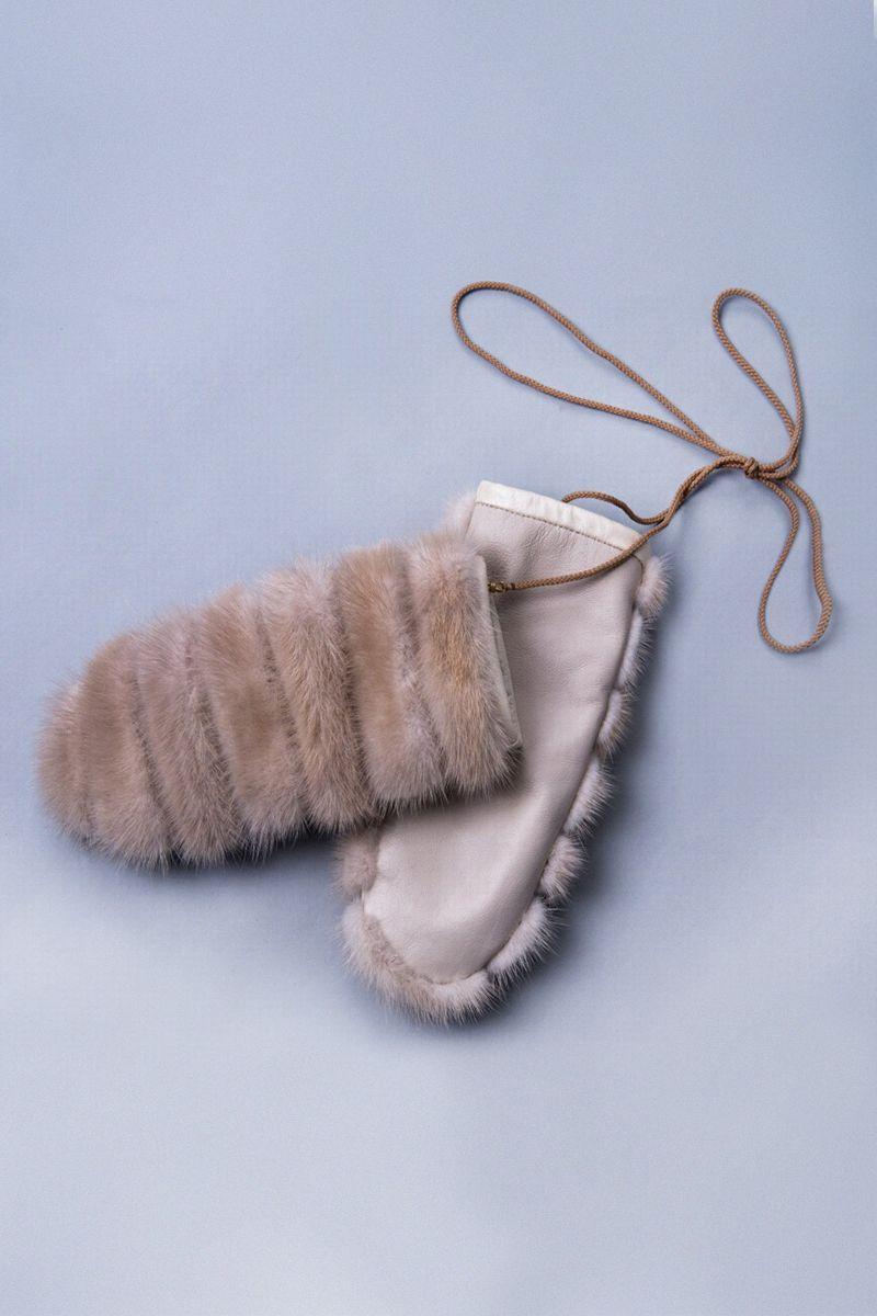 Меховые рукавицы из норки фото