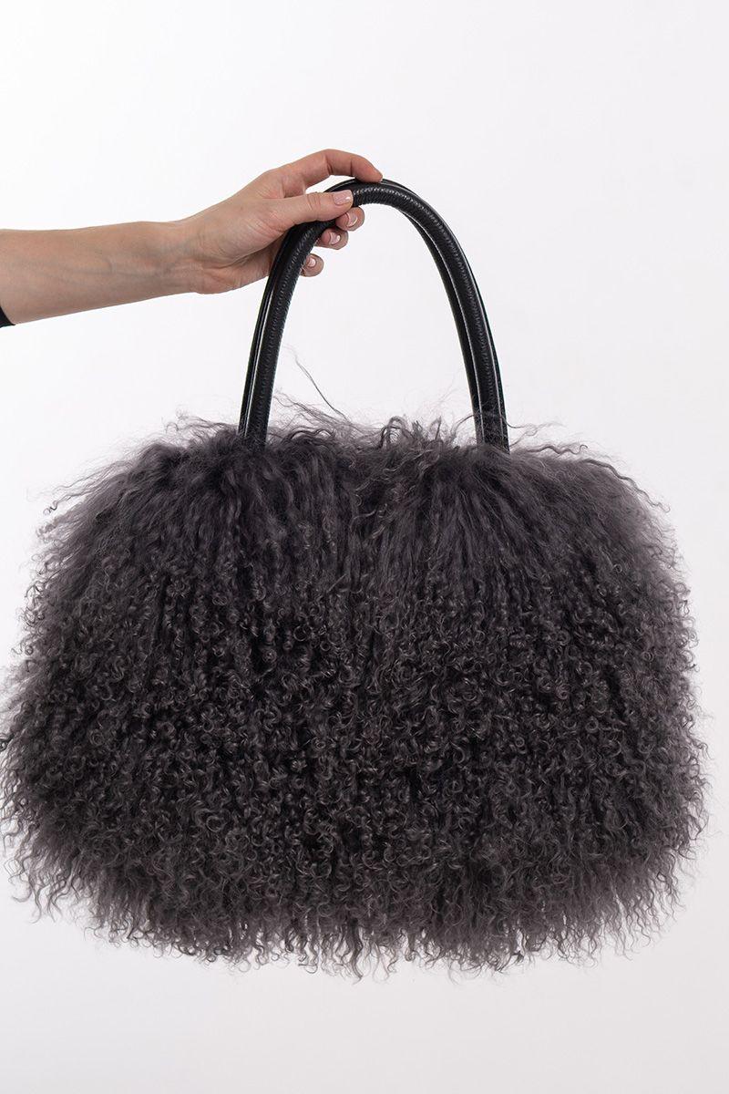 Сумка из меха ламы фото