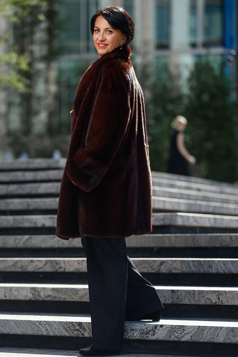 Шуба из норки фото