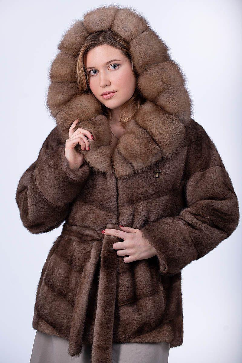 Куртка из норки с куницей фото Куртка из норки с куницей фото