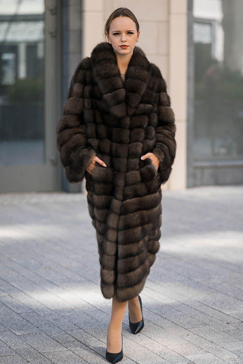 Шуба из меха баргузинского соболя фото