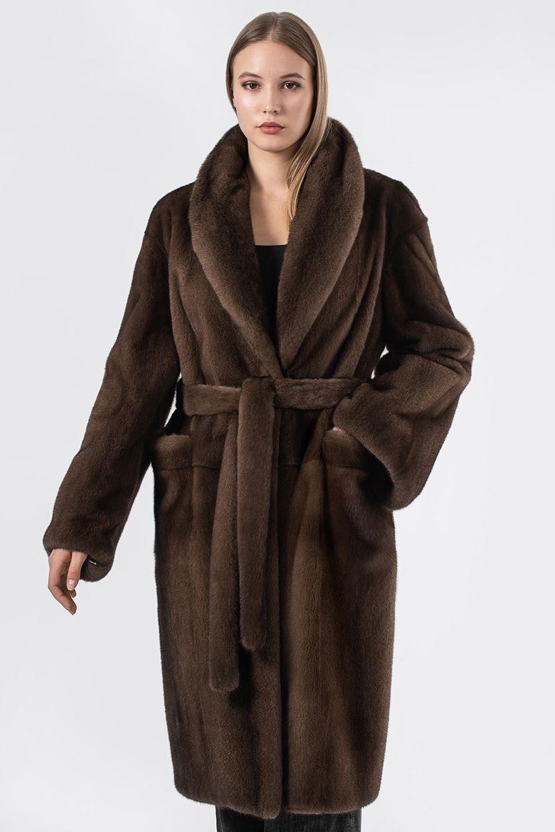 Шуба из норки фото