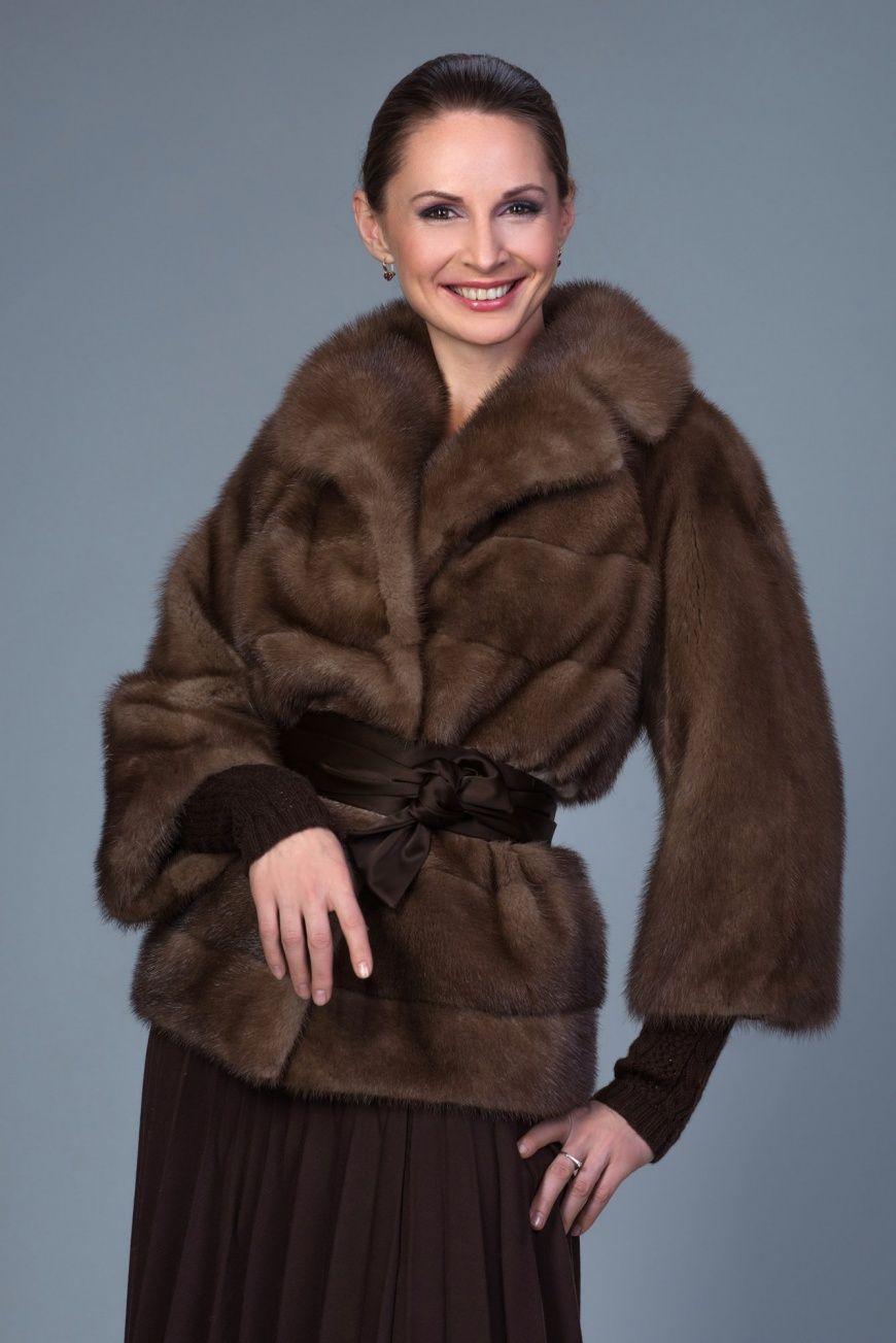 Шуба из норки фото