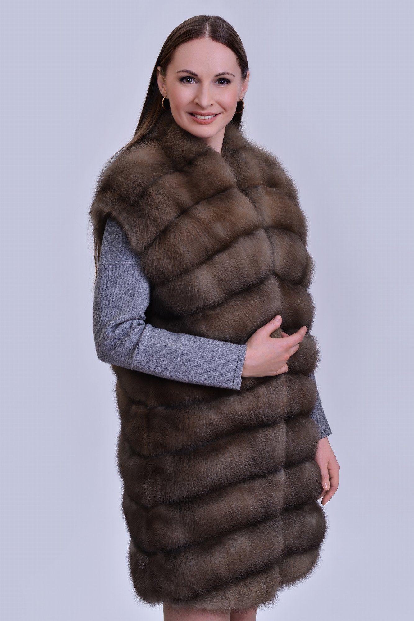 Жилет женский из меха куницы фото Жилет женский из меха куницы фото