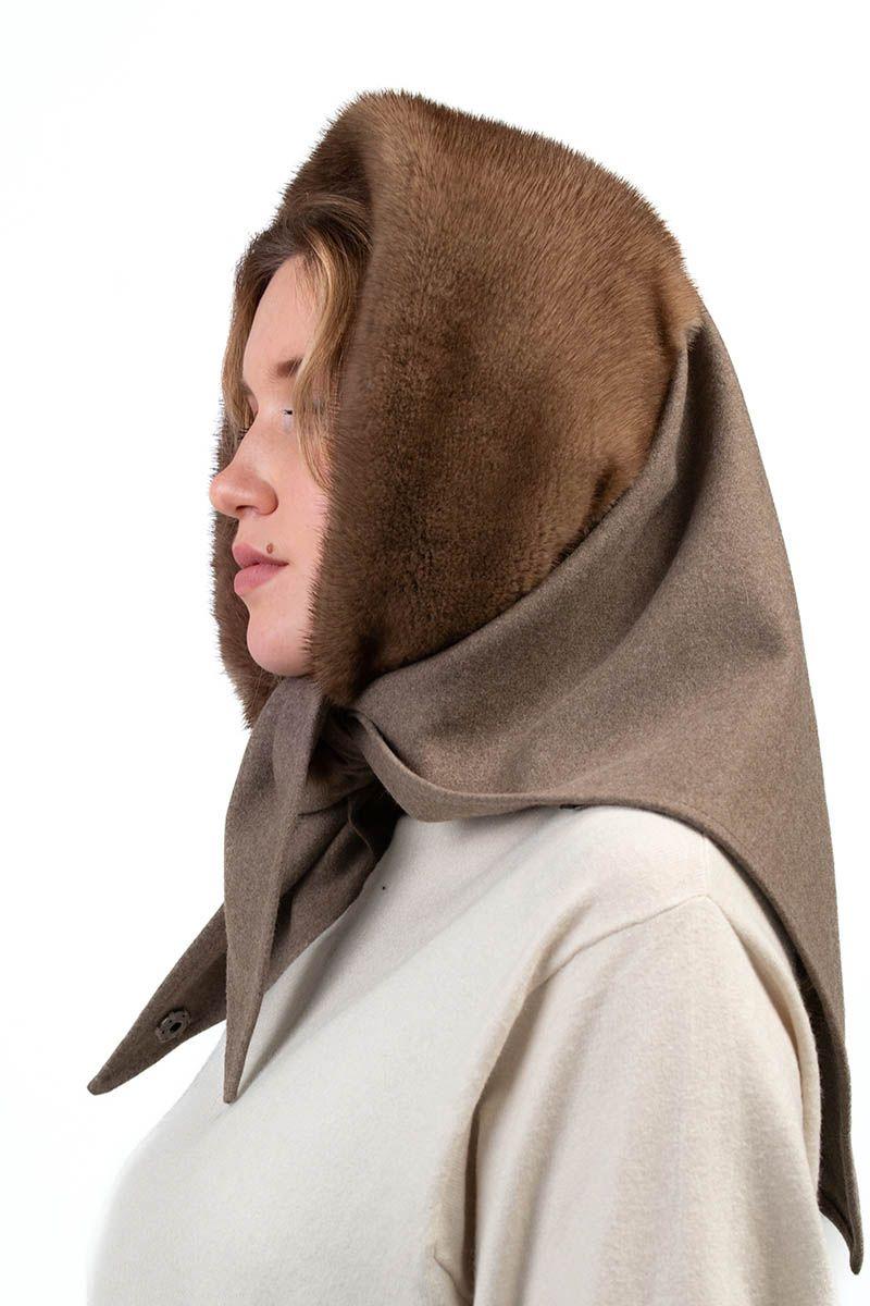 Косынка из кашемира и норки фото Косынка из кашемира и норки фото